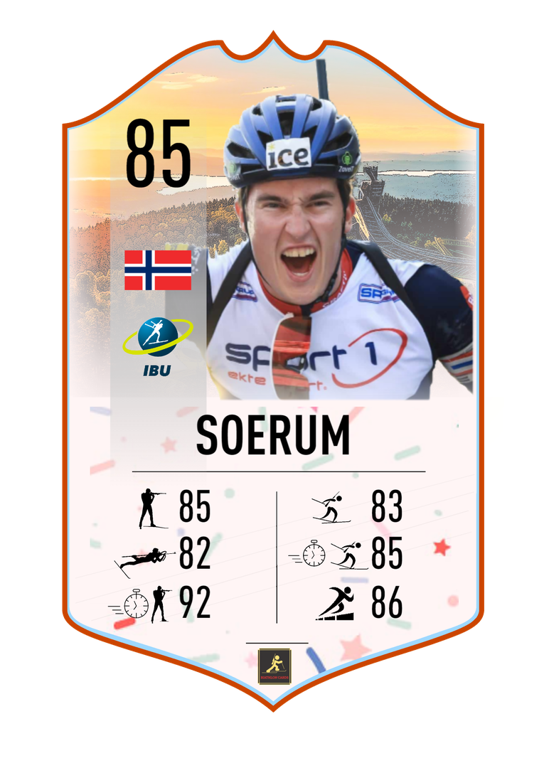 Vebjoern Soerum - Summer Star - Winner of the men mass start at Blink Festival 2023 - Biathlon Cards